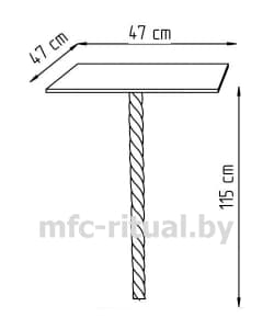 Стол металлический «Витая стойка - Ч»