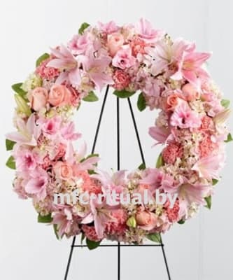 Венок из живых цветов «Нежность»