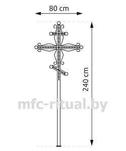 Крест металлический «Ирис - Ч»
