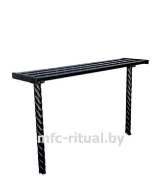 Лавка из металла №1 с витой стойкой