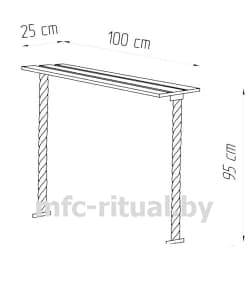 Лавка из металла №1 с витой стойкой