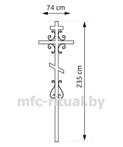 Крест металлический «Эталон - Ч»