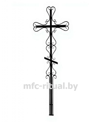 Крест металлический «Сердце - Ч»