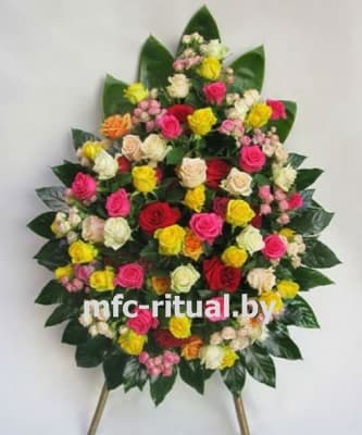 Венок из живых цветов «Воспоминание»