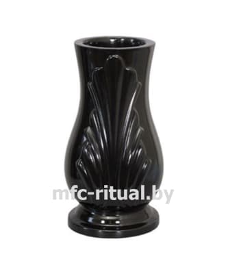 Ваза полимергранит № 10 черный