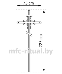 Крест металлический малый «Эконом - М»