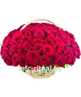 Траурная корзина «100 роз»