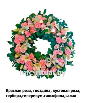 Венок из живых цветов «Нежность»