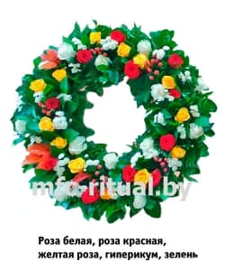 Венок из живых цветов «Осень»